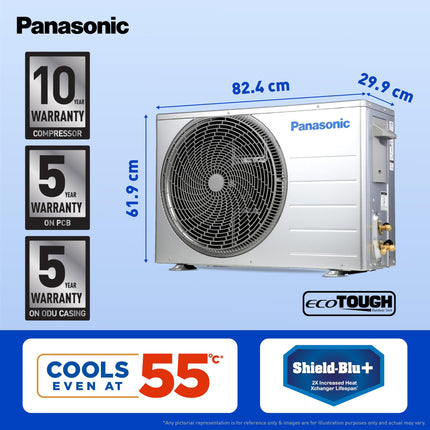 Panasonic 2.0 Ton 4 Star Premium Wi-Fi Inverter Smart Split AC (Matter Enabled, Higher Airflow, Copper Condenser, 7in1 Convertible, True AI, 4-Way, PM 0.1 Filter, CS/CU-NU24AKY4W, White) 