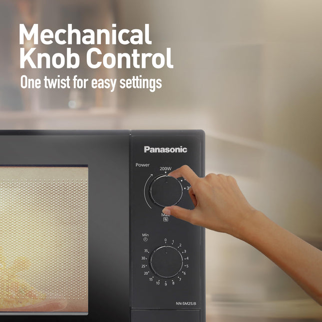 Panasonic 20L Solo Microwave Oven (NN-SM25JBFDG,Black) 