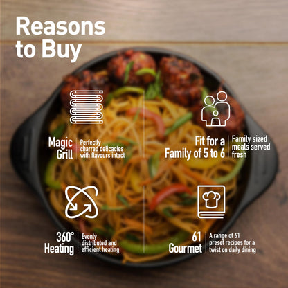 Panasonic 23L Convection Microwave Oven(NN-CT353BFDG,Black Mirror, 360° Heat Wrap, Magic Grill) 
