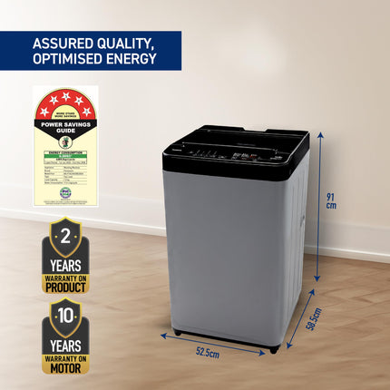 Panasonic 7 Kg Wifi Fully-Automatic Top Loading Smart Washing Machine (NA-F70CH4CRB, Charcoal Inox Grey, 2025 Model, Drynamic Spin) 