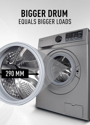 Panasonic 7 kg 5 Star Inverter Fully Automatic Front Loading Washing Machine with Built-In Heater (NA-147MH2L01, Dark Silver, 2024 Model) 