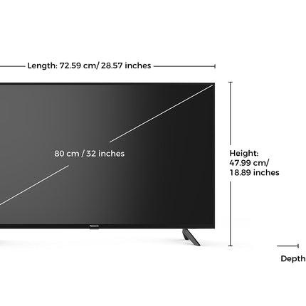Panasonic 80 cm (32 inches) HD Ready Smart LED Google TV TH32MS660DX (Black) 