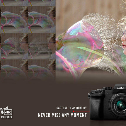 Panasonic LUMIX G7 16.00 MP 4K Mirrorless Interchangeable Lens 128 GB Camera Kit with 14-42 mm Lens (Black) with 3x Optical Zoom 