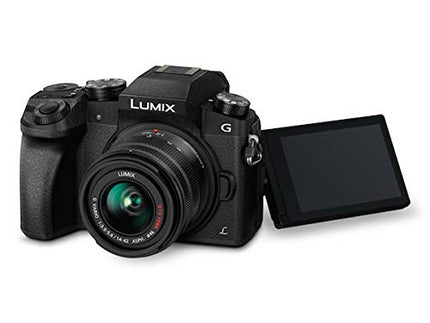 Panasonic LUMIX G7 16.00 MP 4K Mirrorless Interchangeable Lens 128 GB Camera Kit with 14-42 mm Lens (Black) with 3x Optical Zoom 