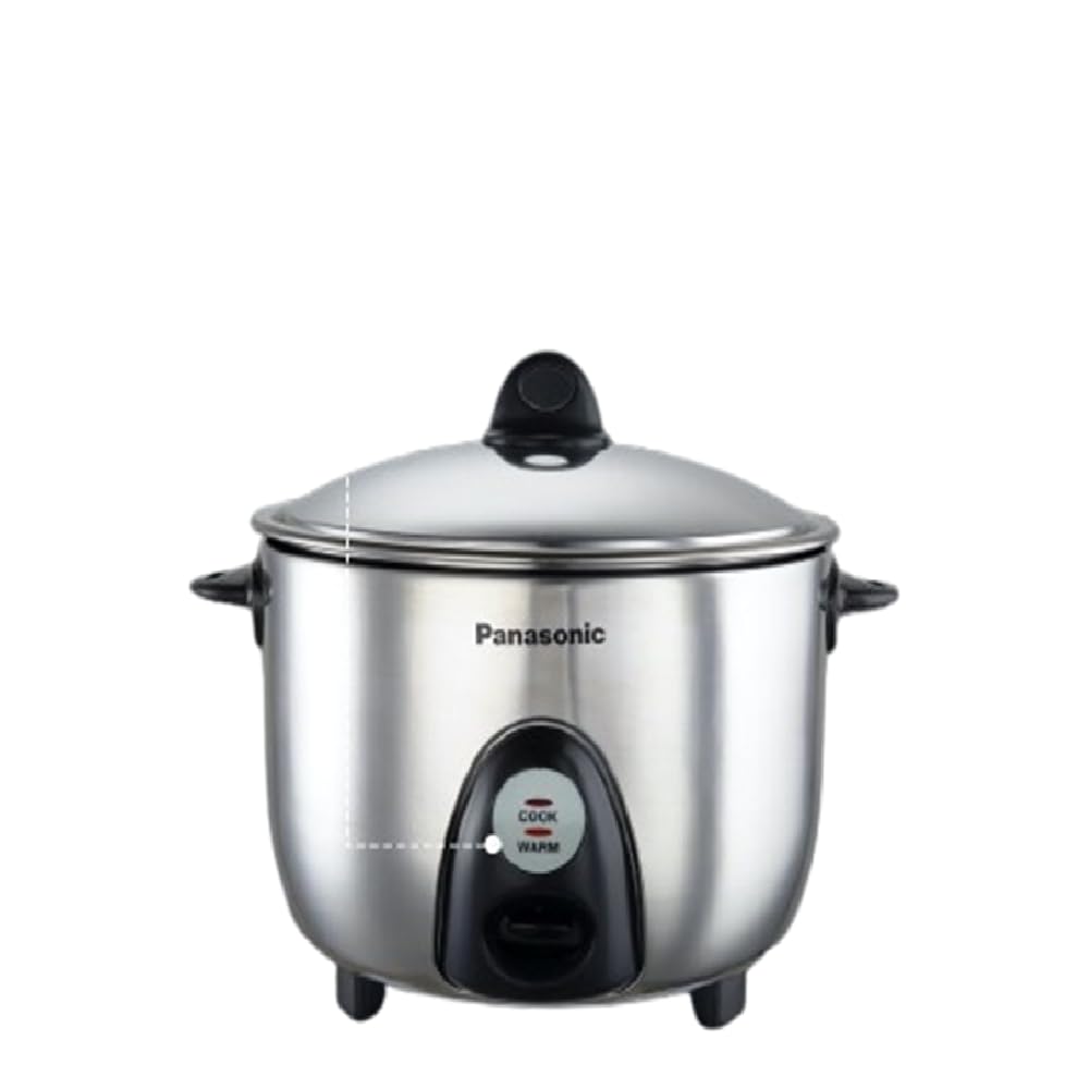 Panasonic SR-G18(SUS) I 660 Watts I Fully 304 Stainless Steel Automatic Electric Rice Cooker 1.8 Litres |3 Layer Stainless Steel Clad Pan, Lid and Plate I Cooks upto 1 Kg Raw Rice|With Keep Warm 