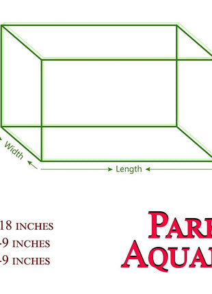 Parko Big Size Fish Tank Aqua Habitat Aquarium 24 Litre,9x9x18 Inches(Colour May Vary,)(Glass Tank ONLY) 
