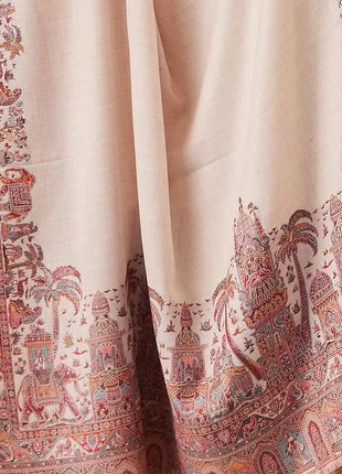 Pashmoda Women Gulzaar Kashmiri Jamawar Woven Shawl, Kaani Jacquard Shawls, Stole, Wraps, Luxury Pashmina Evening Wrap (Size: 101X203 CM) 
