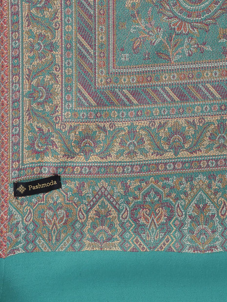Pashmoda Women Noor Kashmiri Royal Paisley Design Jamawar Shawl (Size: 101 X 203 Cms) 