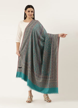 Pashmoda Women Noor Kashmiri Royal Paisley Design Jamawar Shawl (Size: 101 X 203 Cms) 