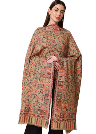 Pashmoda - Women’s Kaani Wool Blend Shawl, Wrap (Light Pashmina Colour) 