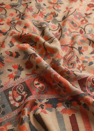 Pashmoda - Women’s Kaani Wool Blend Shawl, Wrap (Light Pashmina Colour) 