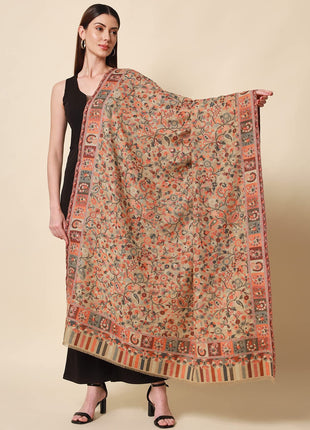 Pashmoda - Women’s Kaani Wool Blend Shawl, Wrap (Light Pashmina Colour) 