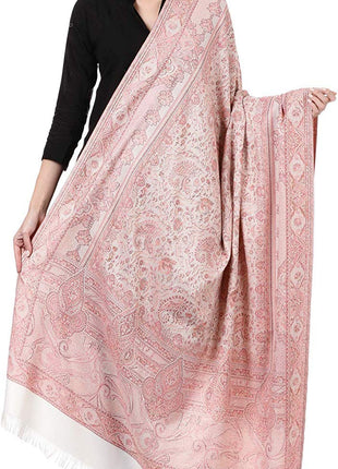 Pashtush Womens Jamawar Shawl Parent (Ivory) 