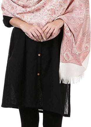 Pashtush Womens Jamawar Shawl Parent (Ivory) 