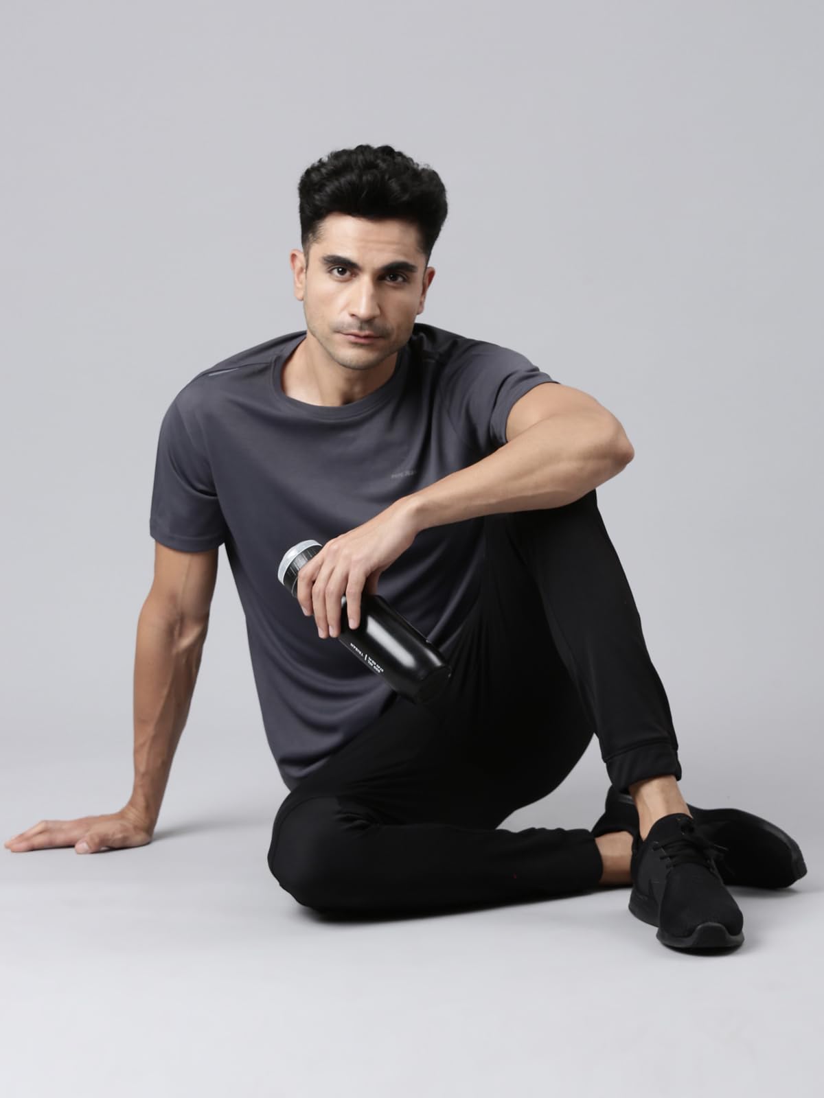 Pepe Jeans Innerwear Men's Regular Fit Track Mid Rise Pants (PPTR01_Black_XL) 