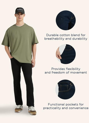 Pepe Jeans Men's Regular Jeans (PM208910G153_Jet Black 