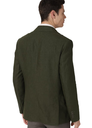 Peter England Men's Blazer (PIBZLNSP224764_Olive_38) 