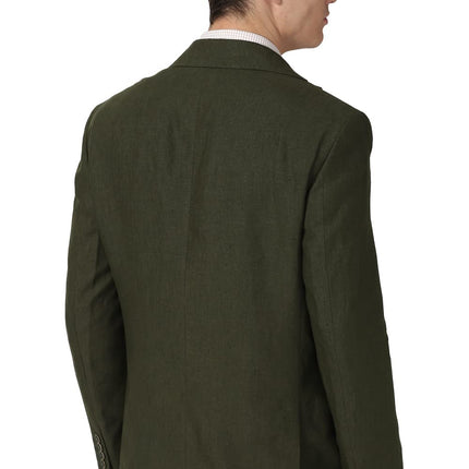 Peter England Men's Blazer (PIBZLNSP224764_Olive_38) 