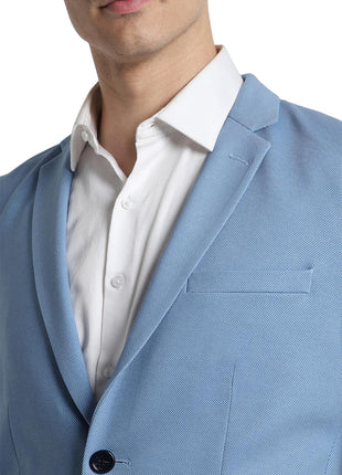 Peter England Men's Blazer (PIBZSNSPA62868_Blue 