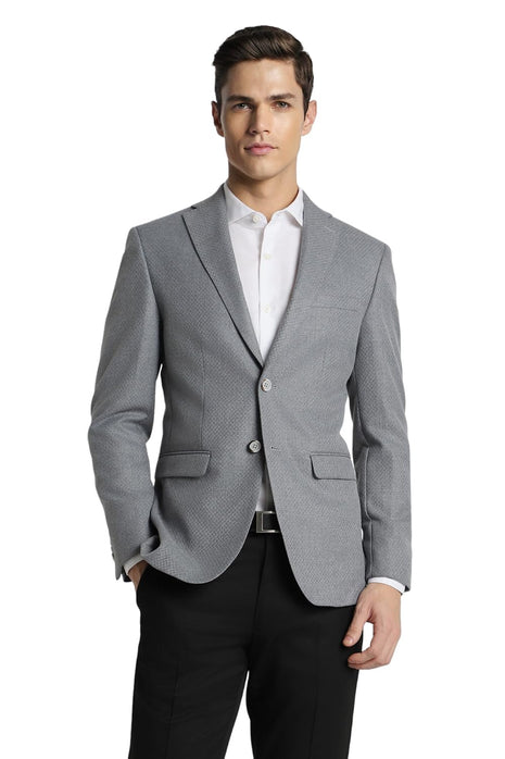 Peter England Men's Blazer (PIBZWNSF680799_Grey 