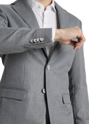 Peter England Men's Blazer (PIBZWNSF680799_Grey 