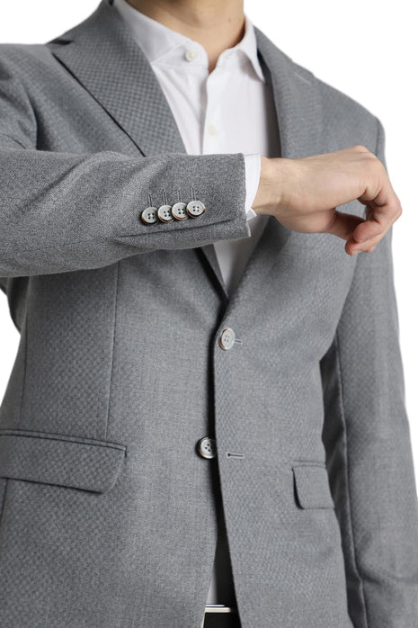 Peter England Men's Blazer (PIBZWNSF680799_Grey 