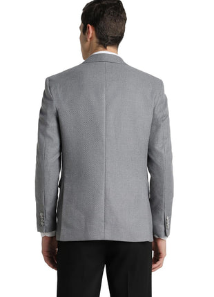 Peter England Men's Blazer (PIBZWNSF680799_Grey 