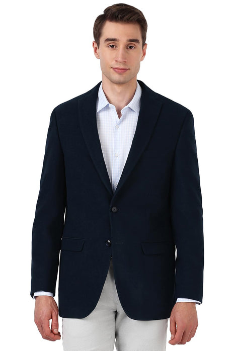 Peter England Men's Blazer (PIBZWTLPB69693_Navy 