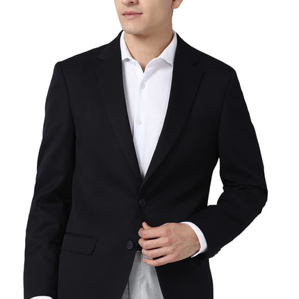 Peter England Men's Regular Blazer (PEBZOTLB076144_Medium Blue_40) 