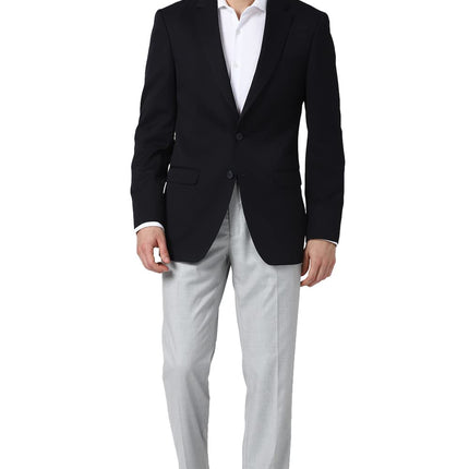Peter England Men's Regular Blazer (PEBZOTLB076144_Medium Blue_40) 