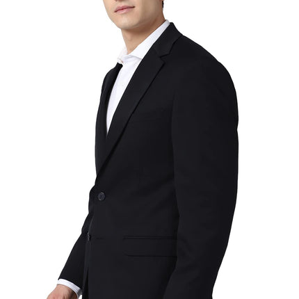 Peter England Men's Regular Blazer (PEBZOTLB076144_Medium Blue_40) 