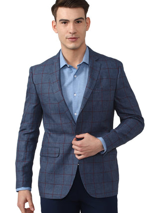 Peter England Men's Regular Blazer (PIBZLNSF476933_Navy_38) 