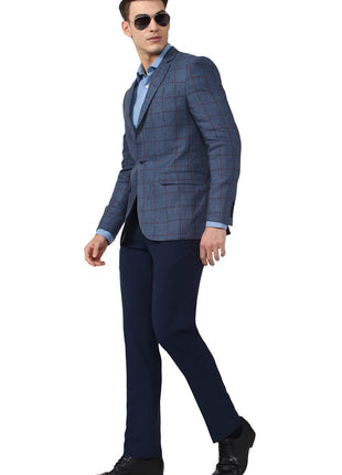 Peter England Men's Regular Blazer (PIBZLNSF476933_Navy_38) 