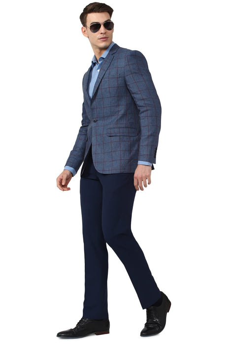 Peter England Men's Regular Blazer (PIBZLNSF476933_Navy_38) 