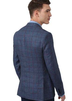 Peter England Men's Regular Blazer (PIBZLNSF476933_Navy_38) 