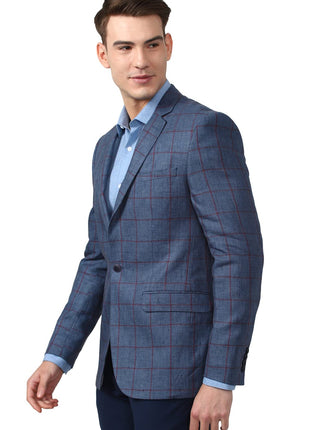 Peter England Men's Regular Blazer (PIBZLNSF476933_Navy_38) 