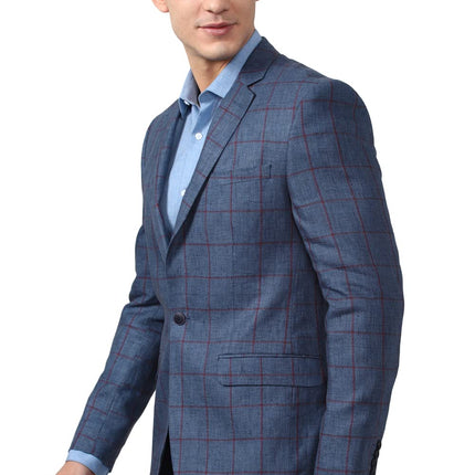 Peter England Men's Regular Blazer (PIBZLNSF476933_Navy_38) 