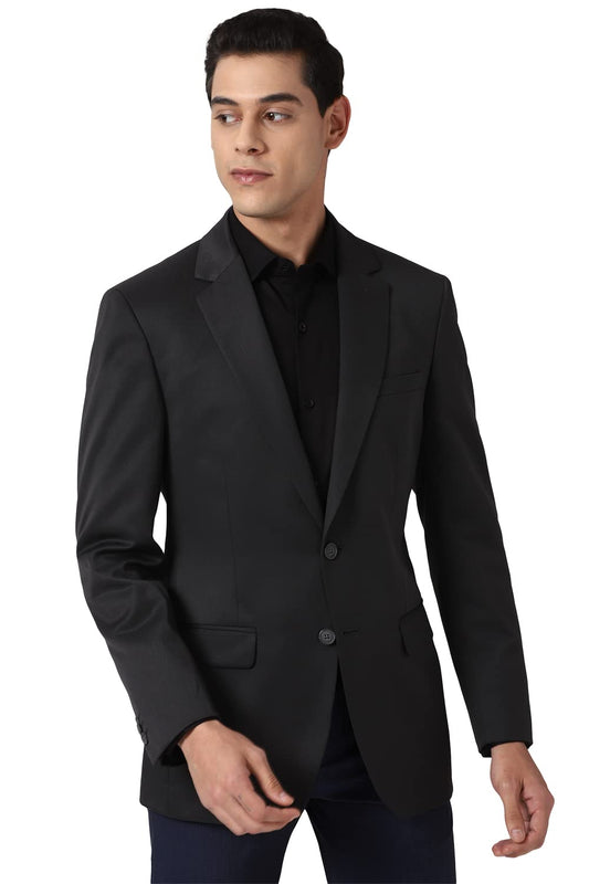 Peter England Men's Regular Blazer (Pebzotlby15203_Charcoal_40, Formal Blazer) 