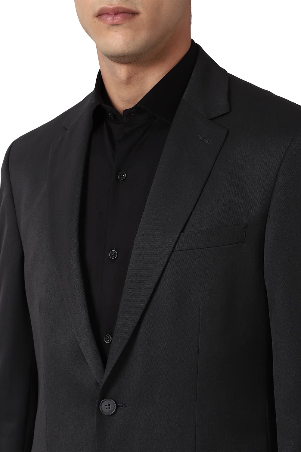 Peter England Men's Regular Blazer (Pebzotlby15203_Charcoal_40, Formal Blazer) 