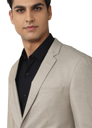 Peter England Men's Single Breasted-2 Button Blazer (PIBZSTLPM09159_Grey 