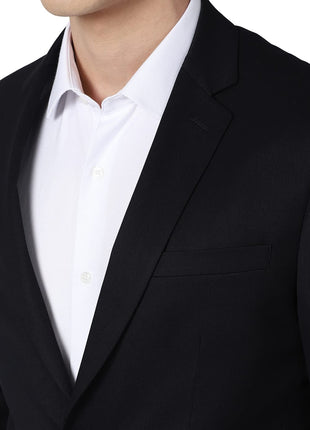 Peter England Men's Slim Blazer (PEBZONSBK10888_Medium Blue_40) 