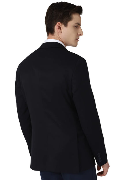 Peter England Men's Slim Blazer (PEBZONSBK10888_Medium Blue_40) 