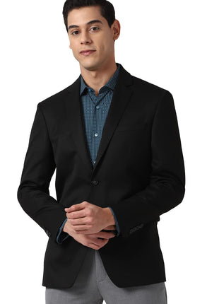 Peter England Men's Slim Blazer (PEBZONSBZ18112_Dark Blue_42) 