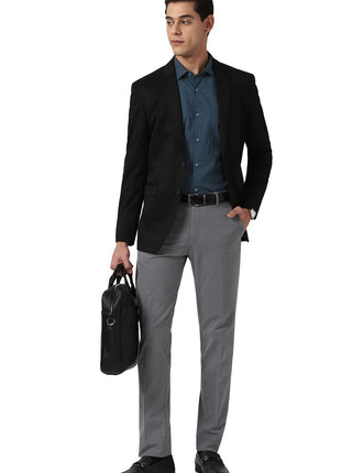 Peter England Men's Slim Blazer (PEBZONSBZ18112_Dark Blue_42) 