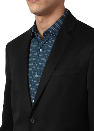 Peter England Men's Slim Blazer (PEBZONSBZ18112_Dark Blue_42) 