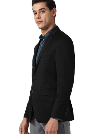 Peter England Men's Slim Blazer (PEBZONSBZ18112_Dark Blue_42) 