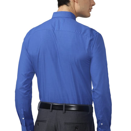Peter England Men's Slim Fit Shirt (PESFMSLBT24893_Medium Blue 40) 
