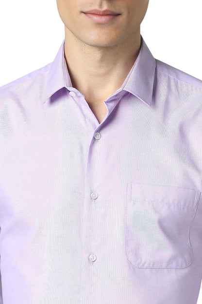 Peter England Men's Slim Fit Shirt (PESFWSLPJ26578_Size(40) Lilac 