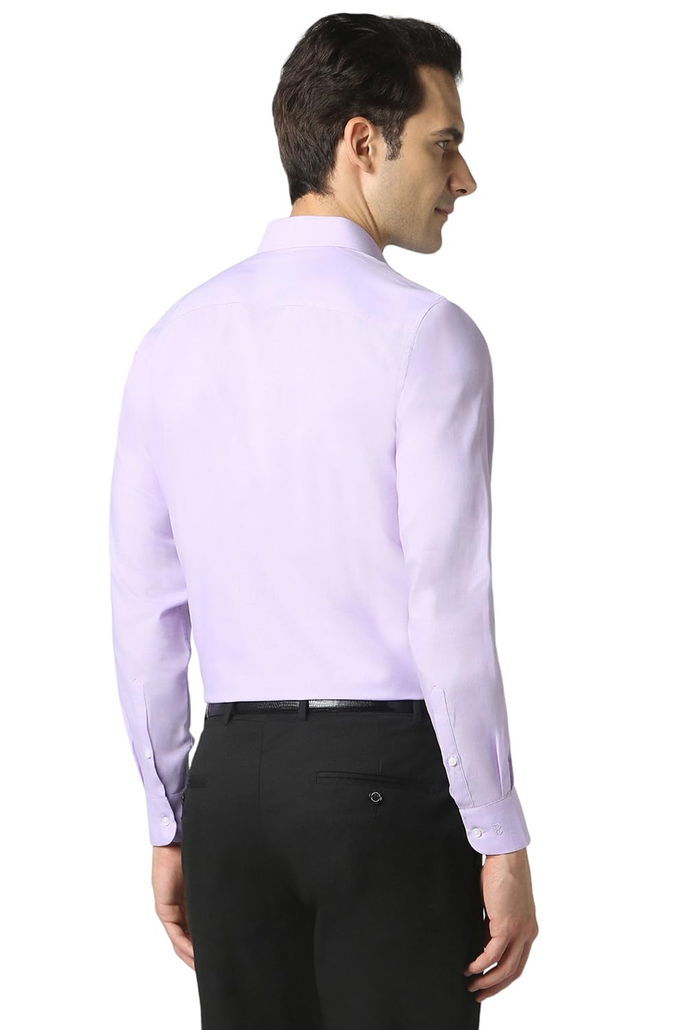 Peter England Men's Slim Fit Shirt (PESFWSLPJ26578_Size(40) Lilac 