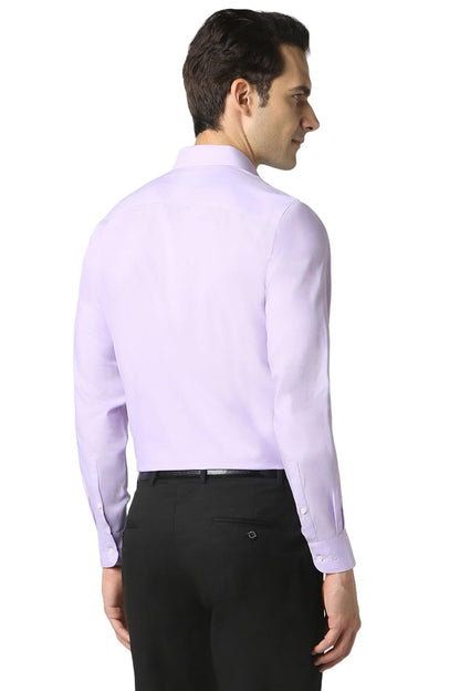 Peter England Men's Slim Fit Shirt (PESFWSLPJ26578_Size(40) Lilac 